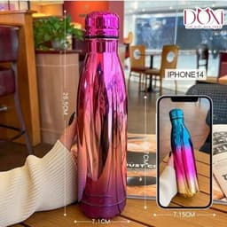Bình nước tráng gương loang màu cổ dài 500ml 3