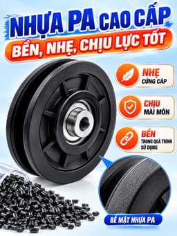 (Poly) Bánh xe ròng rọc phụ kiện hỗ trợ tập gym chuyên dụng 92mm và 115mm TGG 1