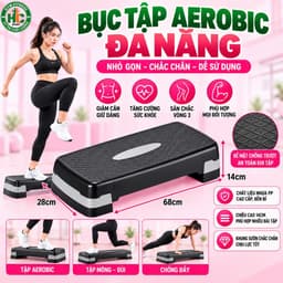 Off-Bục Nhảy Tập GYM Aerobic 68x29cm XÁM Có Thể Điều Chỉnh AEROBIC STEP giảm cân toàn thân hiệu quả 1
