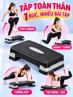 Off-Bục Nhảy Tập GYM Aerobic 68x29cm XÁM Có Thể Điều Chỉnh AEROBIC STEP giảm cân toàn thân hiệu quả 1