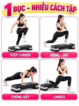 Off-Bục Nhảy Tập GYM Aerobic 68x29cm XÁM Có Thể Điều Chỉnh AEROBIC STEP giảm cân toàn thân hiệu quả 5