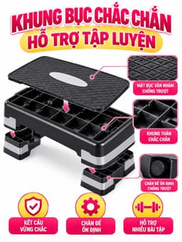 Off-Bục Nhảy Tập GYM Aerobic 68x29cm XÁM Có Thể Điều Chỉnh AEROBIC STEP giảm cân toàn thân hiệu quả 3