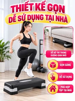 Off-Bục Nhảy Tập GYM Aerobic 68x29cm XÁM Có Thể Điều Chỉnh AEROBIC STEP giảm cân toàn thân hiệu quả 7