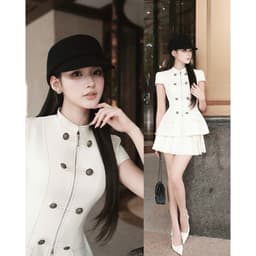 ChouChou SET ÁO PEPLUM CỔ TÀU LINLUXE 1