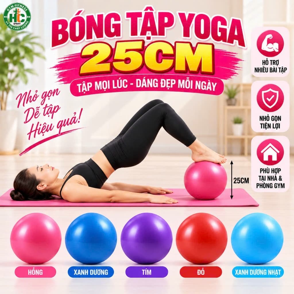 BÓNG TẬP YOGA/PILATES MINI 25CM