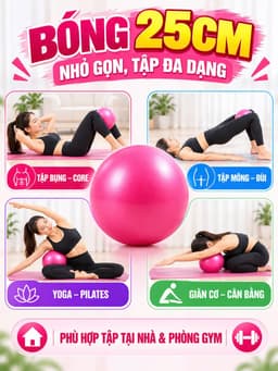 BÓNG TẬP YOGA/PILATES MINI 25CM 1
