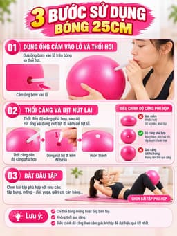 BÓNG TẬP YOGA/PILATES MINI 25CM 5