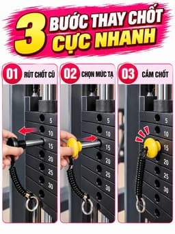 Chốt tạ khối máy gym ( Vỏ Bọc Nhựa Màu Vàng) 5