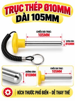 Chốt tạ khối máy gym ( Vỏ Bọc Nhựa Màu Vàng) 3
