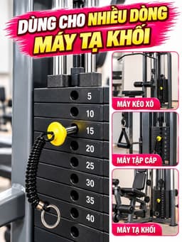 Chốt tạ khối máy gym ( Vỏ Bọc Nhựa Màu Vàng) 6