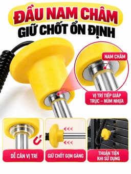 Chốt tạ khối máy gym ( Vỏ Bọc Nhựa Màu Vàng) 2