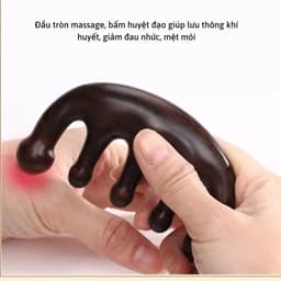 Lược gỗ đàn hương massage da đầu thông kinh mạch 5.7x10.5cm 4