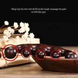 Lược gỗ đàn hương massage da đầu thông kinh mạch 5.7x10.5cm 2