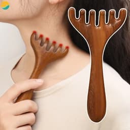 Lược gỗ đàn hương thư giãn mát-xa giảm stress và lưu thông máu 7