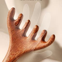 Lược gỗ đàn hương thư giãn mát-xa giảm stress và lưu thông máu 6