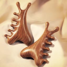 Lược Massage Gỗ Đàn Hương,4 Trong 1,Cơ Thể Da Đầu Kinh Tuyến Lược Chống Tĩnh Điện Đầu Rộng Massage Lược Đầu 5