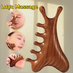 Lược Massage Gỗ Đàn Hương,4 Trong 1,Cơ Thể Da Đầu Kinh Tuyến Lược Chống Tĩnh Điện Đầu Rộng Massage Lược Đầu 1