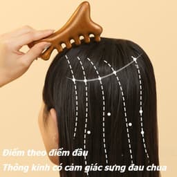 Lược Massage Gỗ Đàn Hương,4 Trong 1,Cơ Thể Da Đầu Kinh Tuyến Lược Chống Tĩnh Điện Đầu Rộng Massage Lược Đầu 3