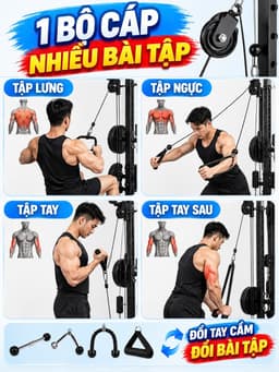Bộ Dây Cáp Ròng Rọc Tập Gym Tại Nhà 2