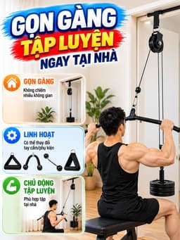 Bộ Dây Cáp Ròng Rọc Tập Gym Tại Nhà 3
