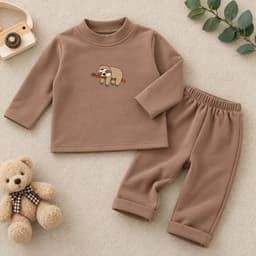 [Mở Bán](8-21Kg) Bộ Zip Lông Con Lười | Chất Liệu Mềm Mại, Hình In Ngộ Nghĩnh | Gió Về Ấm Áp Cho Bé Trai/ Bé Gái 3
