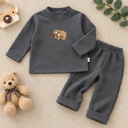 [Mở Bán](8-21Kg) Bộ Zip Lông Con Lười | Chất Liệu Mềm Mại, Hình In Ngộ Nghĩnh | Gió Về Ấm Áp Cho Bé Trai/ Bé Gái 4