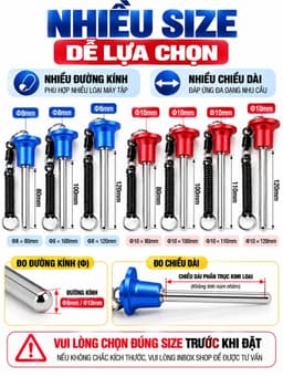 Chốt tạ khối máy gym,núm hợp kim nhôm cao cấp màu xanh 1