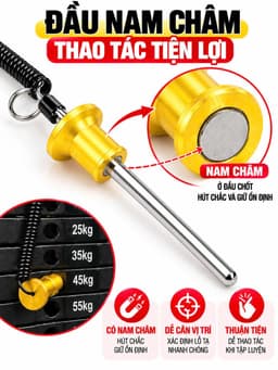 Chốt tạ khối máy gym,núm hợp kim nhôm cao cấp màu xanh 3
