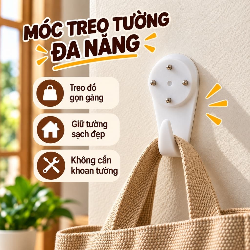 Đinh 4 Chân Treo Khung Ảnh – Móc Treo Đồ Đa Năng