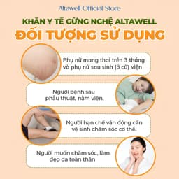 Khăn Y Tế Gừng Nghệ Altawell - Hỗ Trợ Làm Sạch Khử Mùi Giữ Ấm, Dùng Được Cho Mẹ Bầu, Mẹ Sau Sinh 5