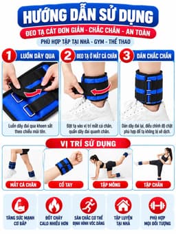 Băng Tạ Bao Cát Cổ Chân Cổ Tay Luyện Sức Mạnh/ Thiết Bị Tập Gym Tập Thể Dục 1