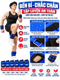 Băng Tạ Bao Cát Cổ Chân Cổ Tay Luyện Sức Mạnh/ Thiết Bị Tập Gym Tập Thể Dục 4