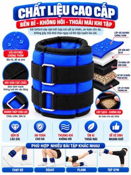 Băng Tạ Bao Cát Cổ Chân Cổ Tay Luyện Sức Mạnh/ Thiết Bị Tập Gym Tập Thể Dục 6