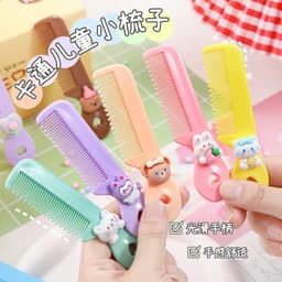 Lược nhựa mini bán nguyệt - Hồng 2