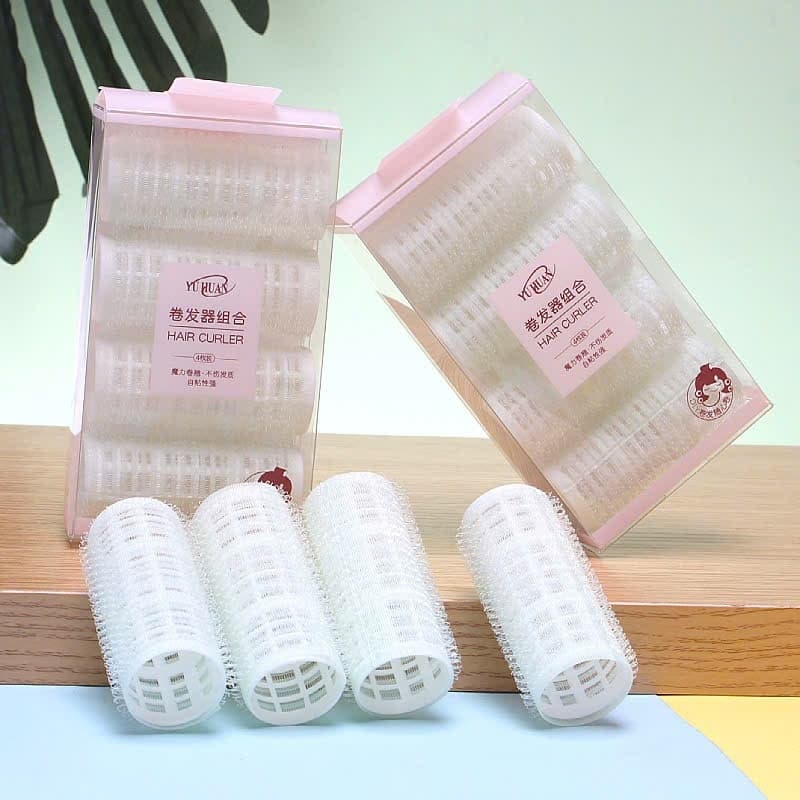 Lô cuốn tóc tự dính có kẹp chắc chắn, dễ sử dụng, không gây đau da đầu