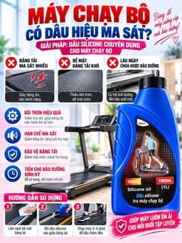 Dầu Tra Máy Chạy Bộ 1000ml - Sản Phẩm Chất Lượng Với Hướng Dẫn Sử Dụng 1