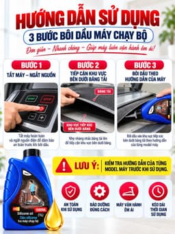 Dầu Tra Máy Chạy Bộ 1000ml - Sản Phẩm Chất Lượng Với Hướng Dẫn Sử Dụng 6