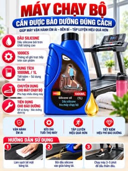 Dầu Tra Máy Chạy Bộ 1000ml - Sản Phẩm Chất Lượng Với Hướng Dẫn Sử Dụng 8