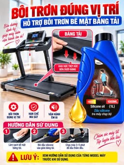 Dầu Tra Máy Chạy Bộ 1000ml - Sản Phẩm Chất Lượng Với Hướng Dẫn Sử Dụng 3