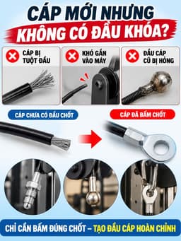 Đầu cos ép dây cáp máy gym 2