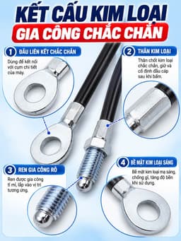Đầu cos ép dây cáp máy gym 6