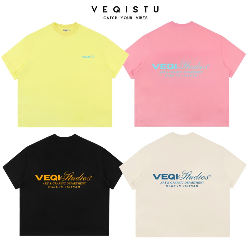 Áo Thun Local Brand VEQISTU " Logo Veqistu ART&GRAPHIC " Áo Thun Boxy Form Rộng  250Gsm Cotton