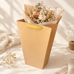Combo 5/10 túi giấy kraft đựng hoa, túi giấy vát hình thang đựng bó hoa loại dày cứng đẹp 2