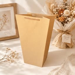 Combo 5/10 túi giấy kraft đựng hoa, túi giấy vát hình thang đựng bó hoa loại dày cứng đẹp 3