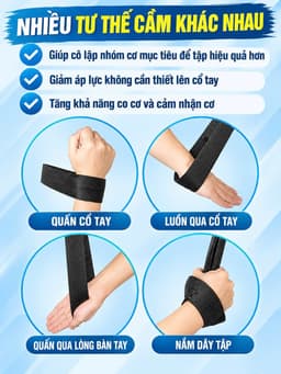 Dây Tricep Bản Nâng Cấp Chiều Dài 2 Nấc - Kéo Lưng Xô Tay Sau Đa Năng HC Sport 4