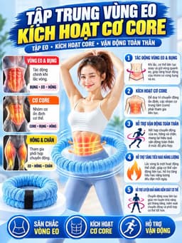 Vòng Lắc Eo Giảm Cân Lò Xo Bọc Vải Dệt Kim 1.5kg - 2.5kg -Hàng Chuẩn Kg 2
