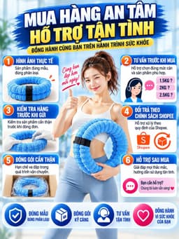 Vòng Lắc Eo Giảm Cân Lò Xo Bọc Vải Dệt Kim 1.5kg - 2.5kg -Hàng Chuẩn Kg 7