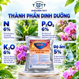 Phân bón lan, Dưỡng Cây và Kích Ra Hoa, gói 36 tép, TOTT's fertilizer 7