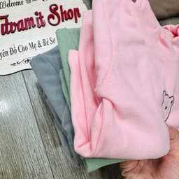 Bộ nỉ nhung cổ 3 phân in hình gấu mềm ấm cho bé mặc thu đông 7