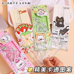 Set 4 Thước Eke, Thước Kẻ, Thước Đo Độ, Thước Tam Giác Tiện Dụng Dành Cho Học Sinh - 20cm 3